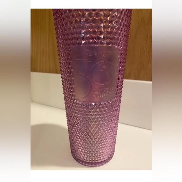 2021 Walt Disney World 50th Anniversary Studded PINK Starbucks Tumbler Cup - Picture 2 of 4